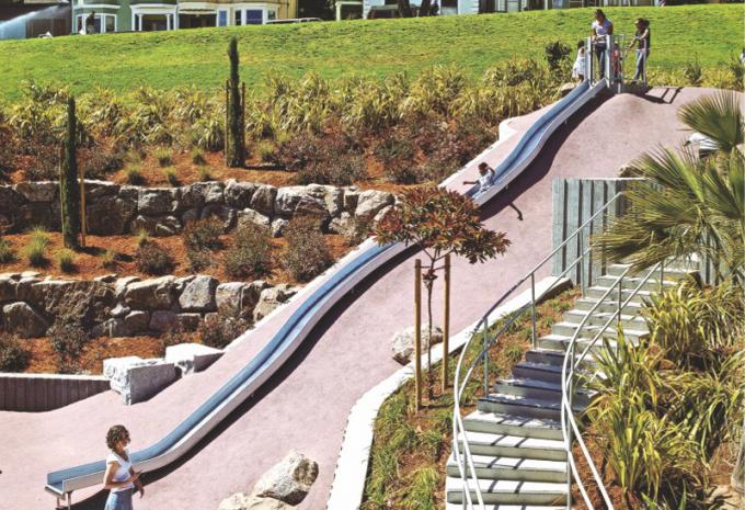 定制型 超长滑梯，儿童攀岩 教学场设施 - 1901101