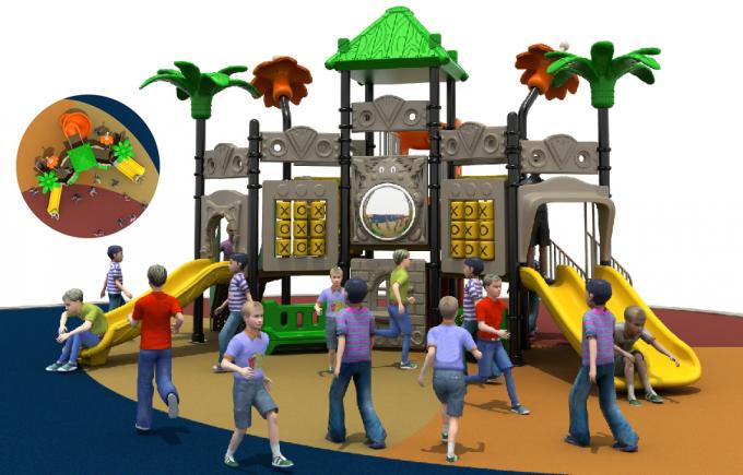 绿植主题系列儿童室外滑梯