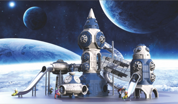 太空飞碟儿童滑梯