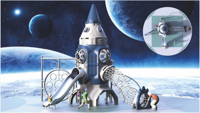 太空飞碟儿童滑梯