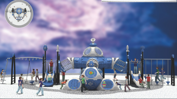 太空飞碟征战宇宙儿童滑梯