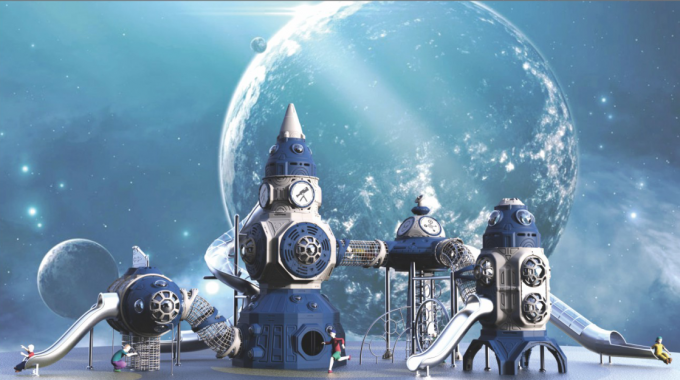 太空飞碟儿童滑梯