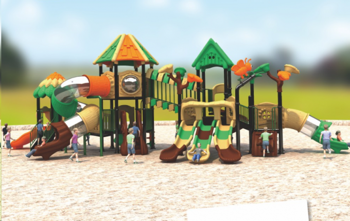 新款田园风儿童滑梯