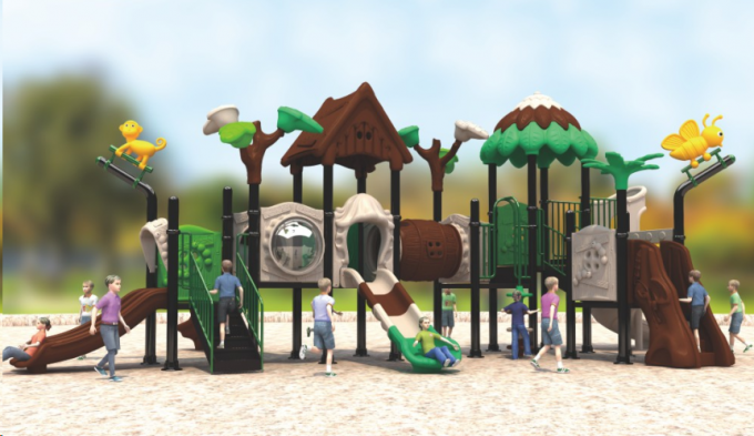 新款田园风儿童滑梯