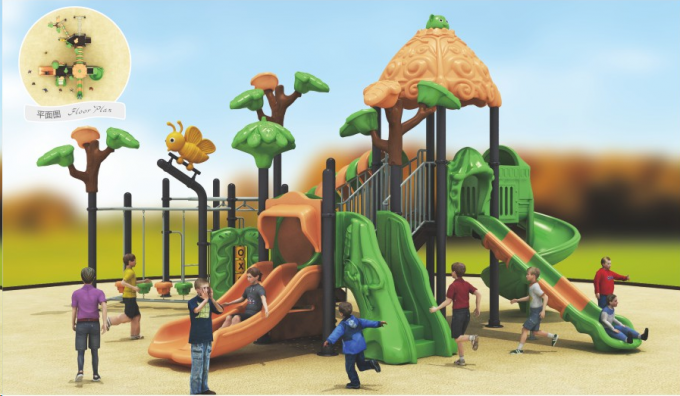 森林树屋儿童室外内滑梯