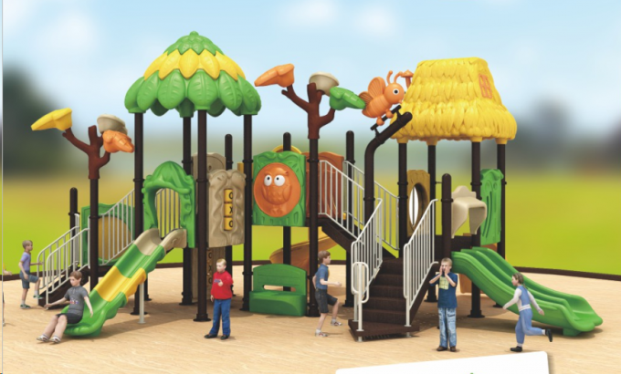 森林树屋儿童室外内滑梯