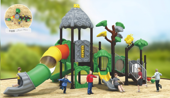 森林树屋儿童室外内滑梯