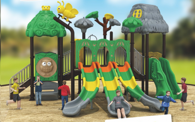 森林树屋儿童室外内滑梯