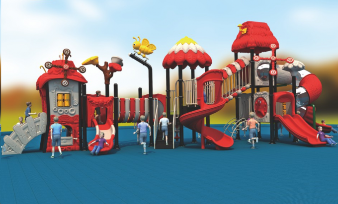 森林树屋儿童室外内滑梯