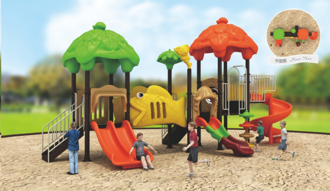 森林树屋儿童室外内滑梯